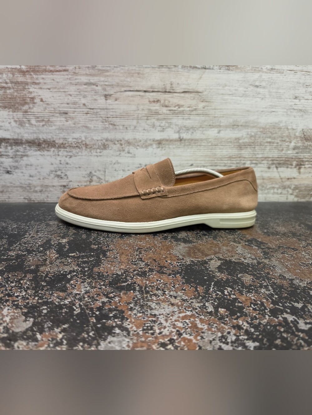 Mens Peter Millar Penny Loafers Shoes Sz 10.5 Used Brown Suede 36387